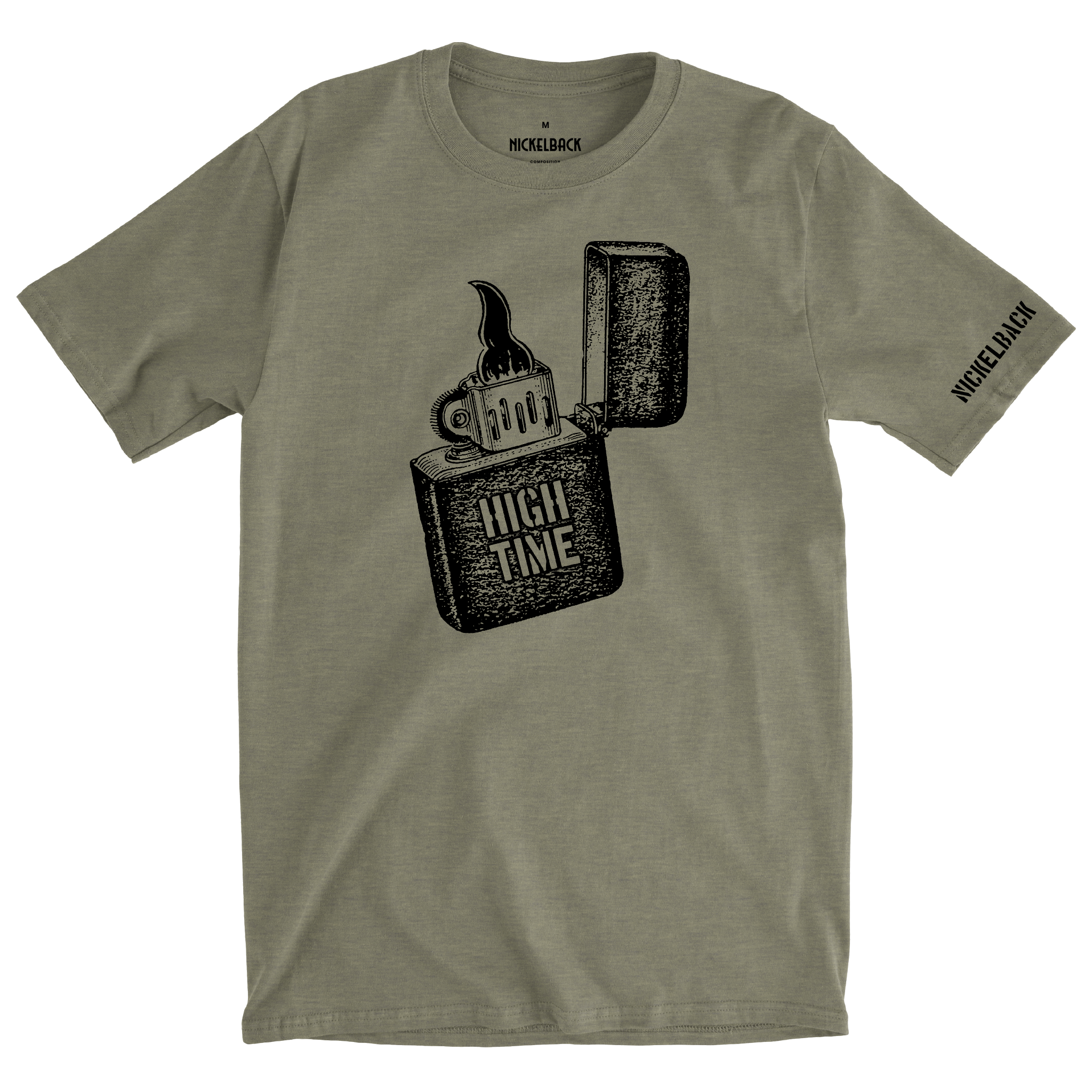 Ablaze Light Olive Heather Tee – Nickelback Official
