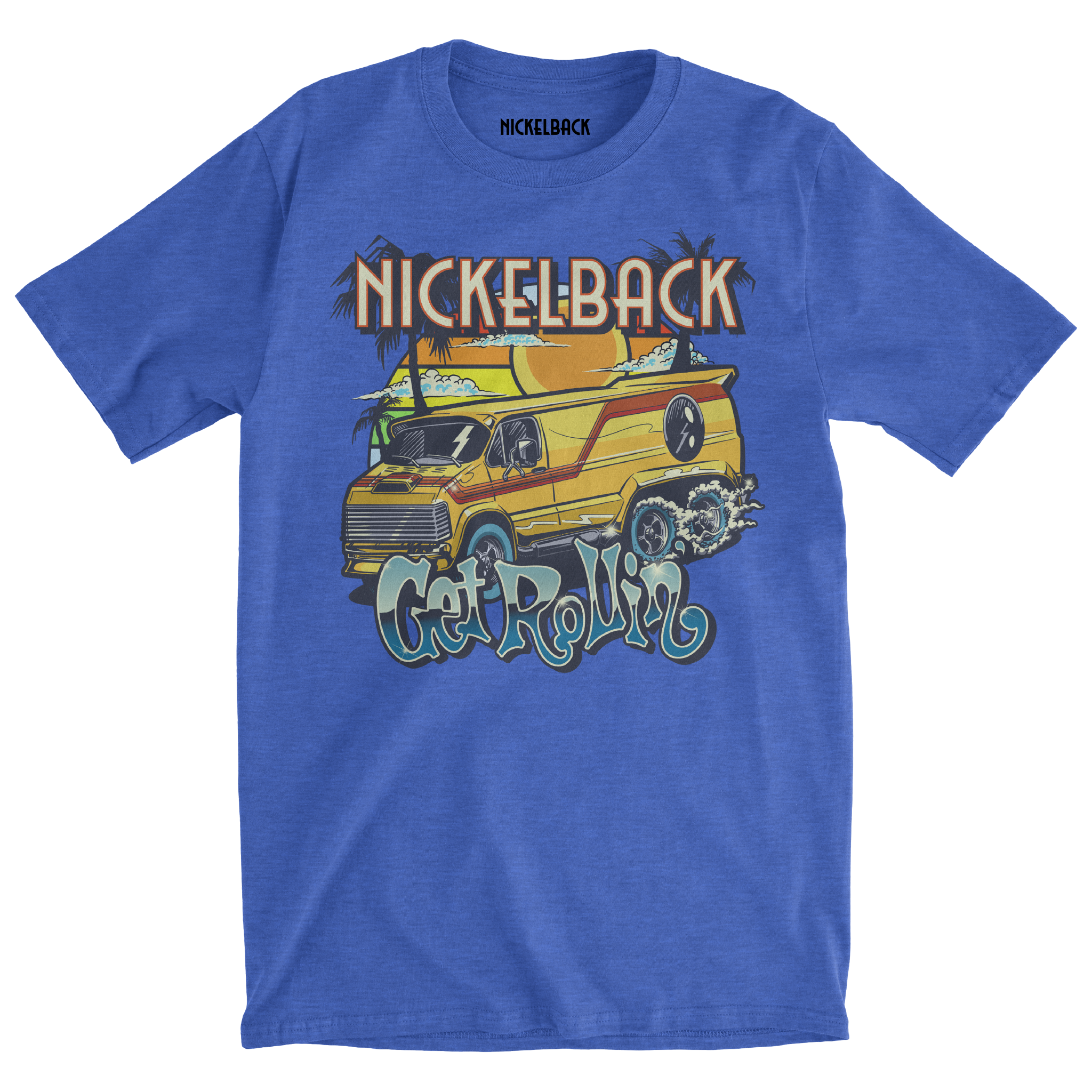 Get Rollin' Cover Royal Blue Tee – Nickelback Official