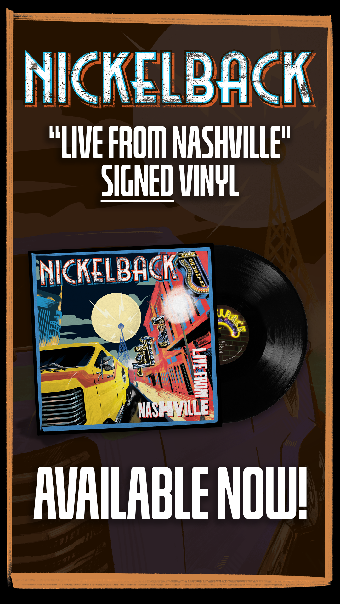 Nickelback ニッケルバック メンバー全員 直筆サイン入り ポストカード Nickelback Official Website