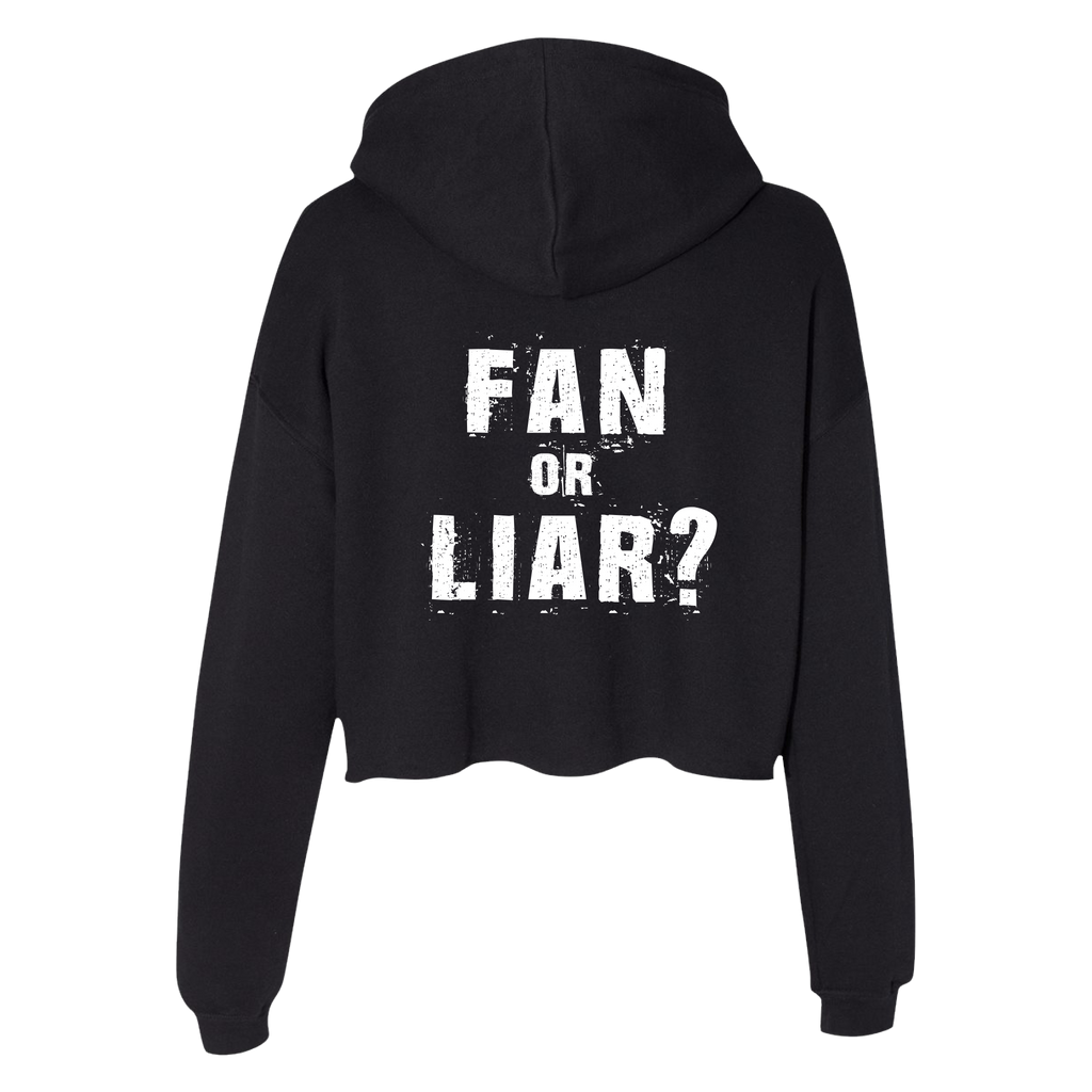 Fan or Liar Black Crop Hoodie