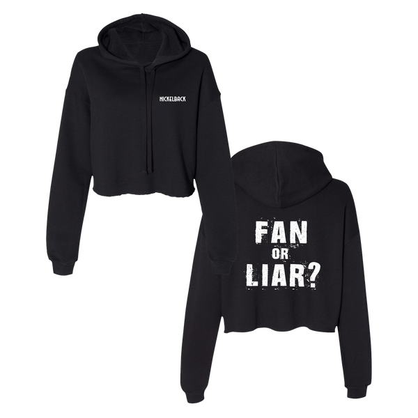 Fan or Liar Black Crop Hoodie – Nickelback Official