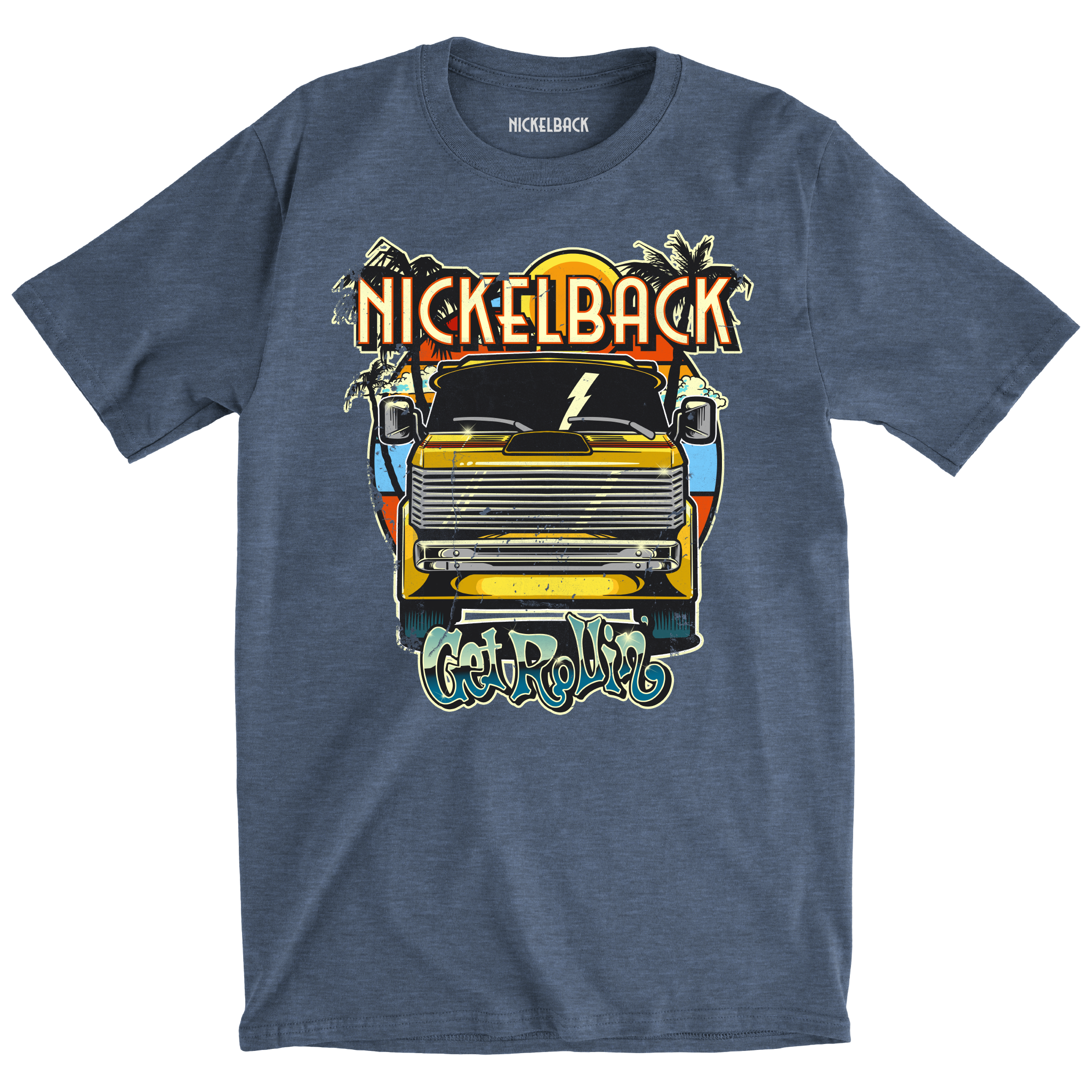 Nickelback 2023 Tour Heather Denim Tee