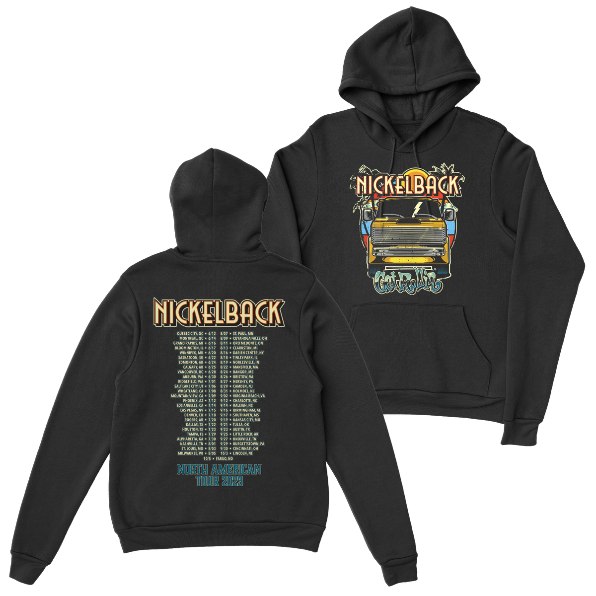 Nickelback 2023 Tour Black Hoodie