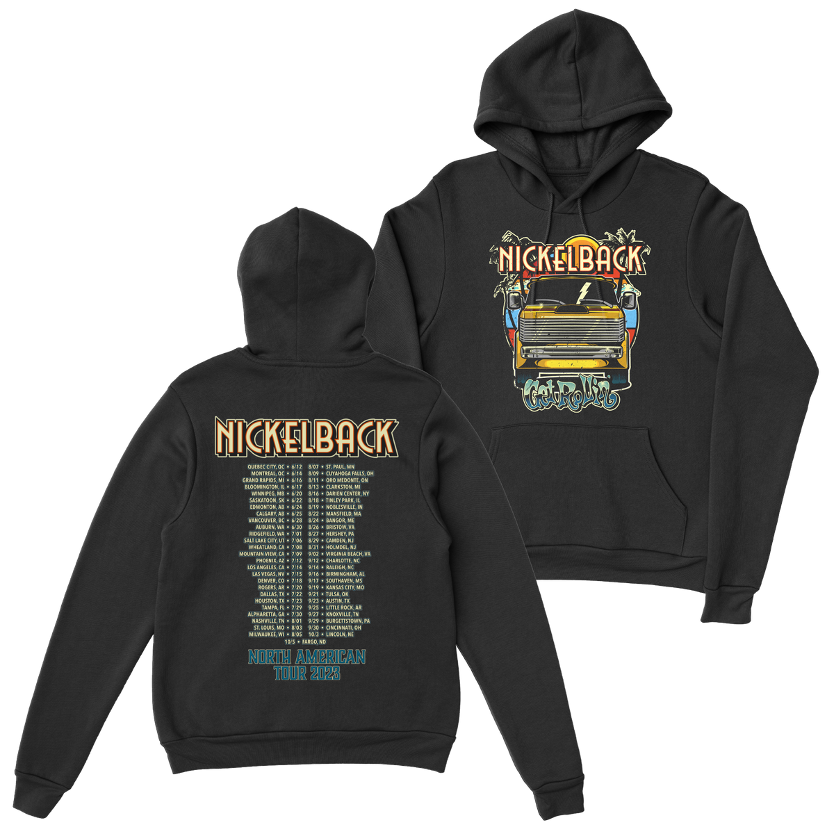 Nickelback 2023 Tour Black Hoodie Nickelback Official