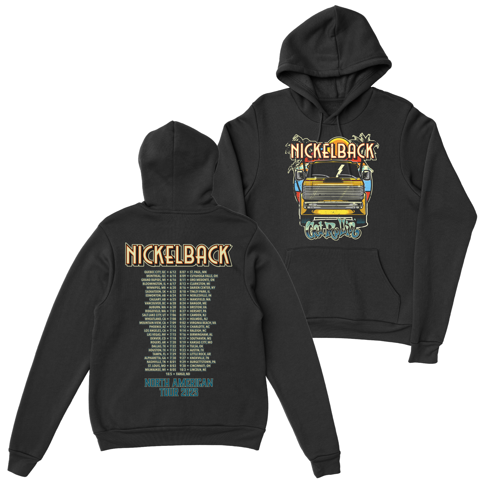 Nickelback 2023 Tour Black Hoodie Nickelback Official