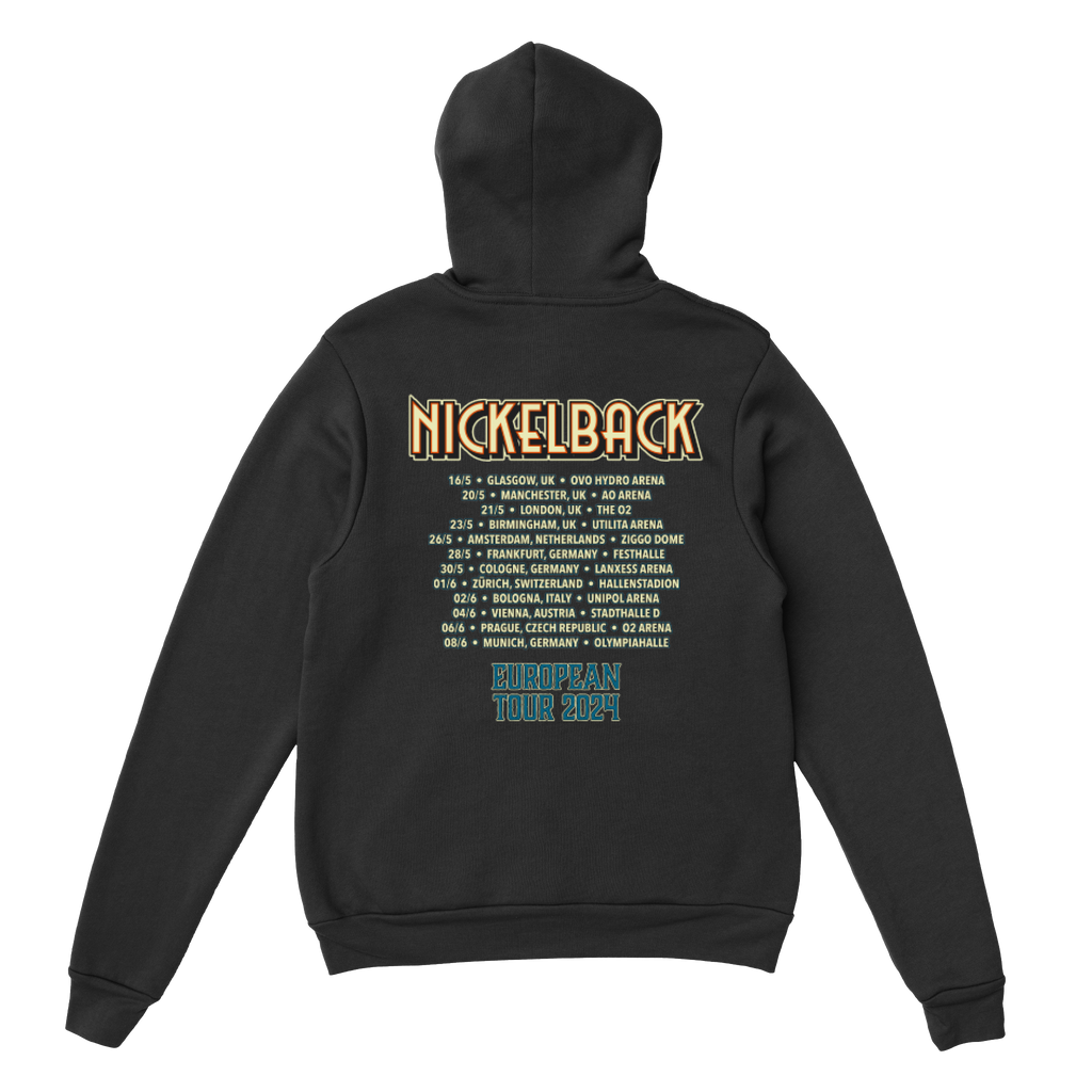 Nickelback 2024 European Tour Black Hoodie
