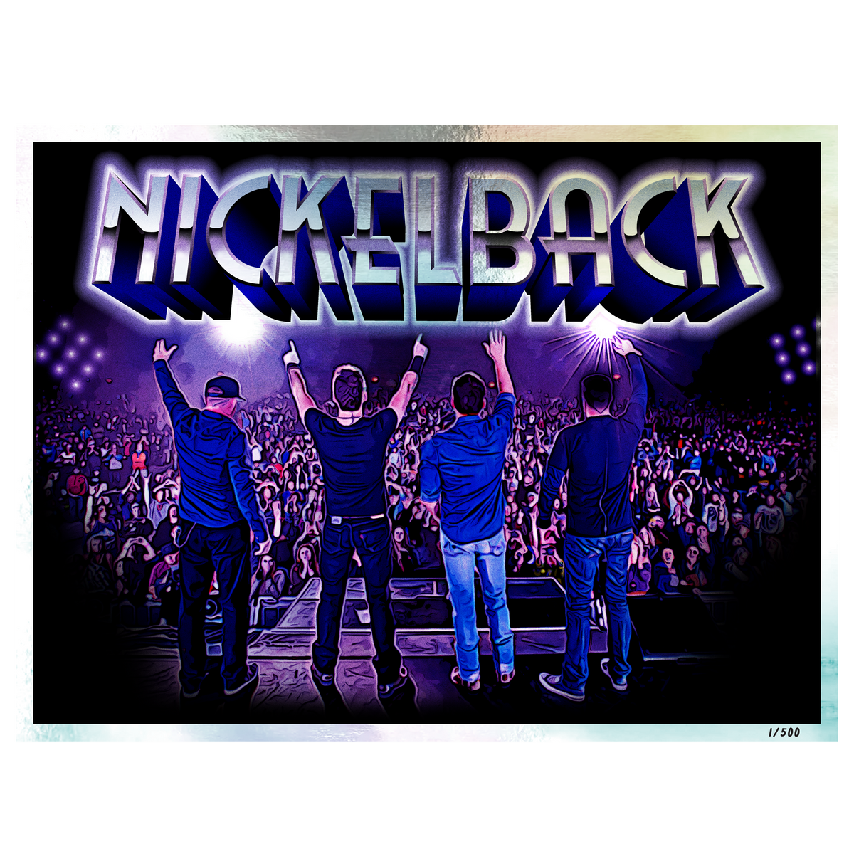 Nickelback 2023 Club SIGNED Chrome Poster (Pre-Order)