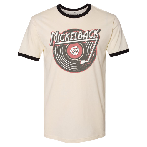 Record Natural Ringer Tee