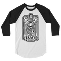 Batshit Crazy White/Black Raglan Tee