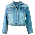 Get Rollin' Crop Denim Jacket