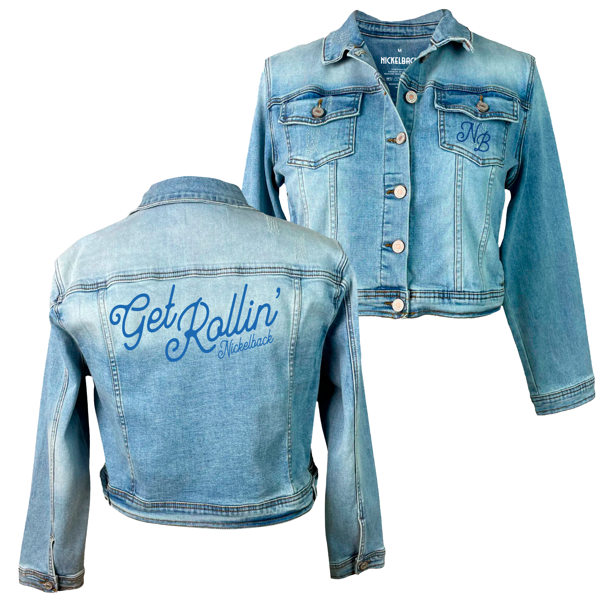 Get Rollin' Crop Denim Jacket