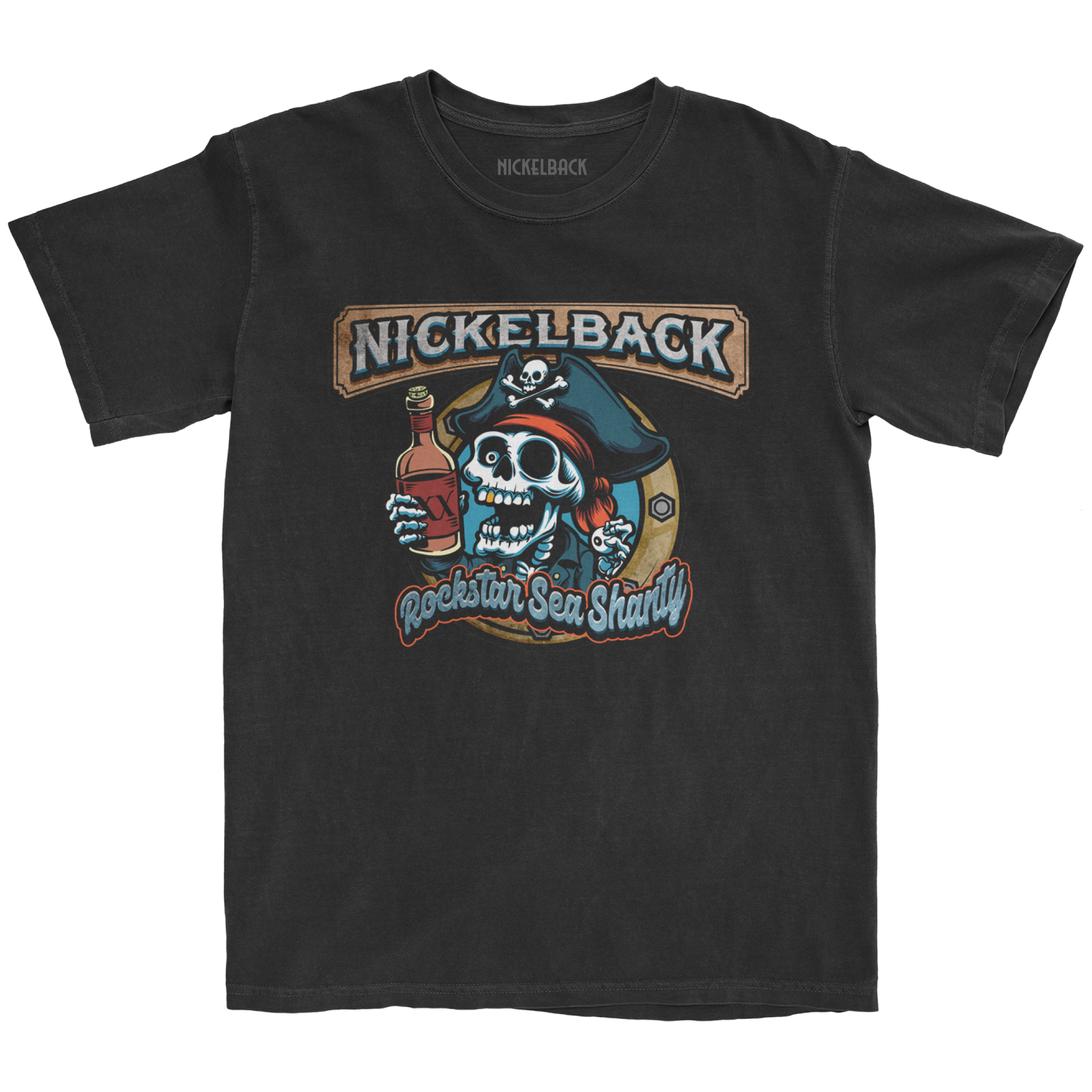 Rockstar Sea Shanty Garment Dyed Black Tee