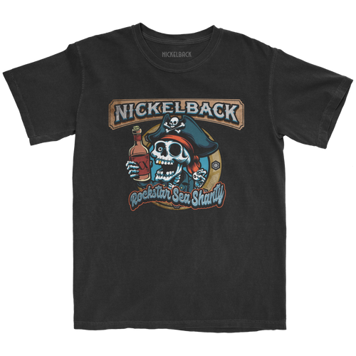 Rockstar Sea Shanty Garment Dyed Black Tee – Nickelback Official