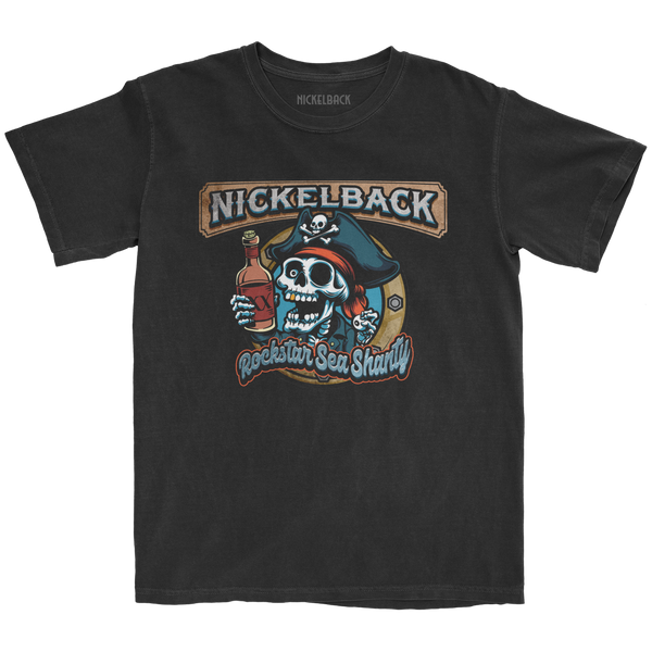 Rockstar Sea Shanty Garment Dyed Black Tee – Nickelback Official