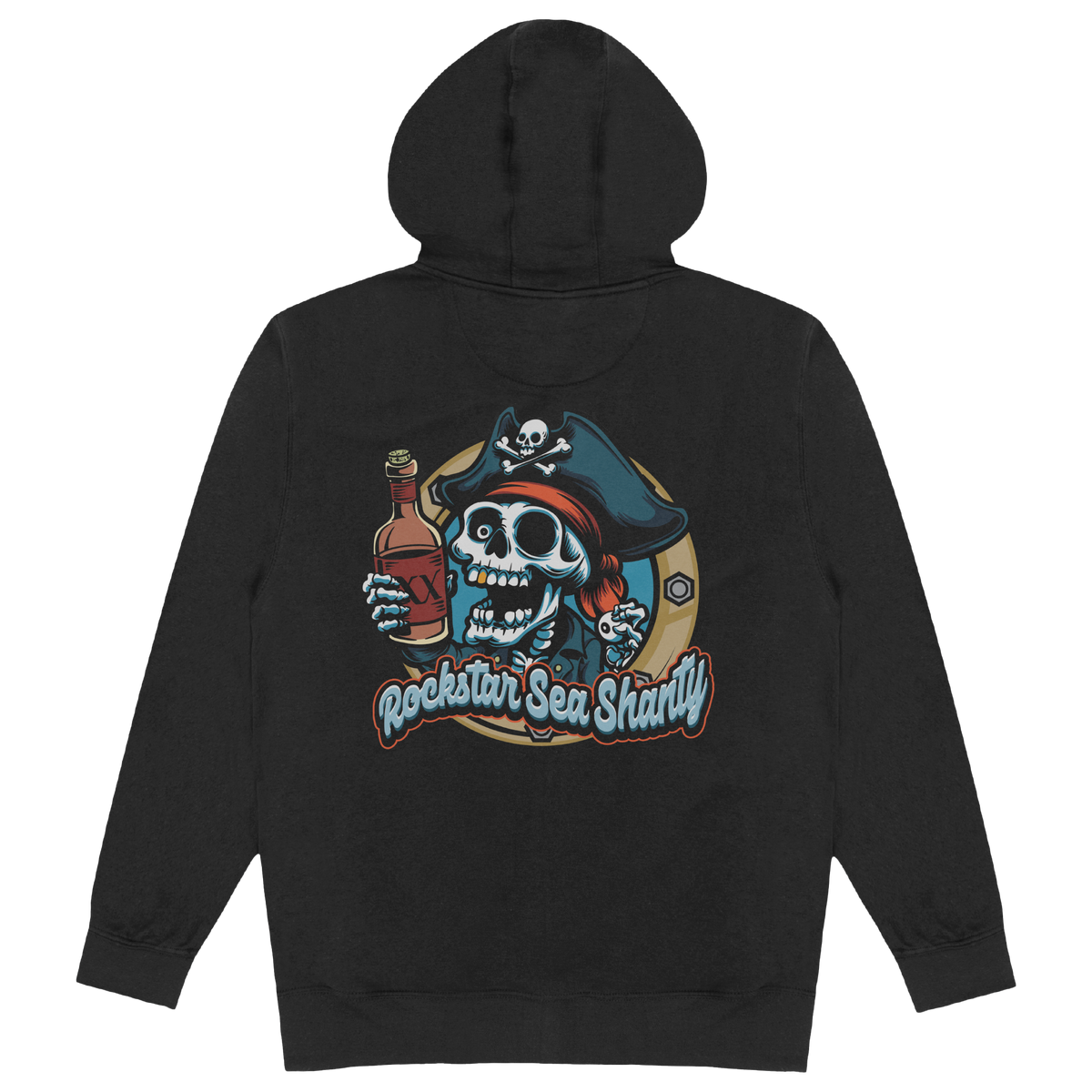 Rockstar Sea Shanty Vintage Black Hoodie