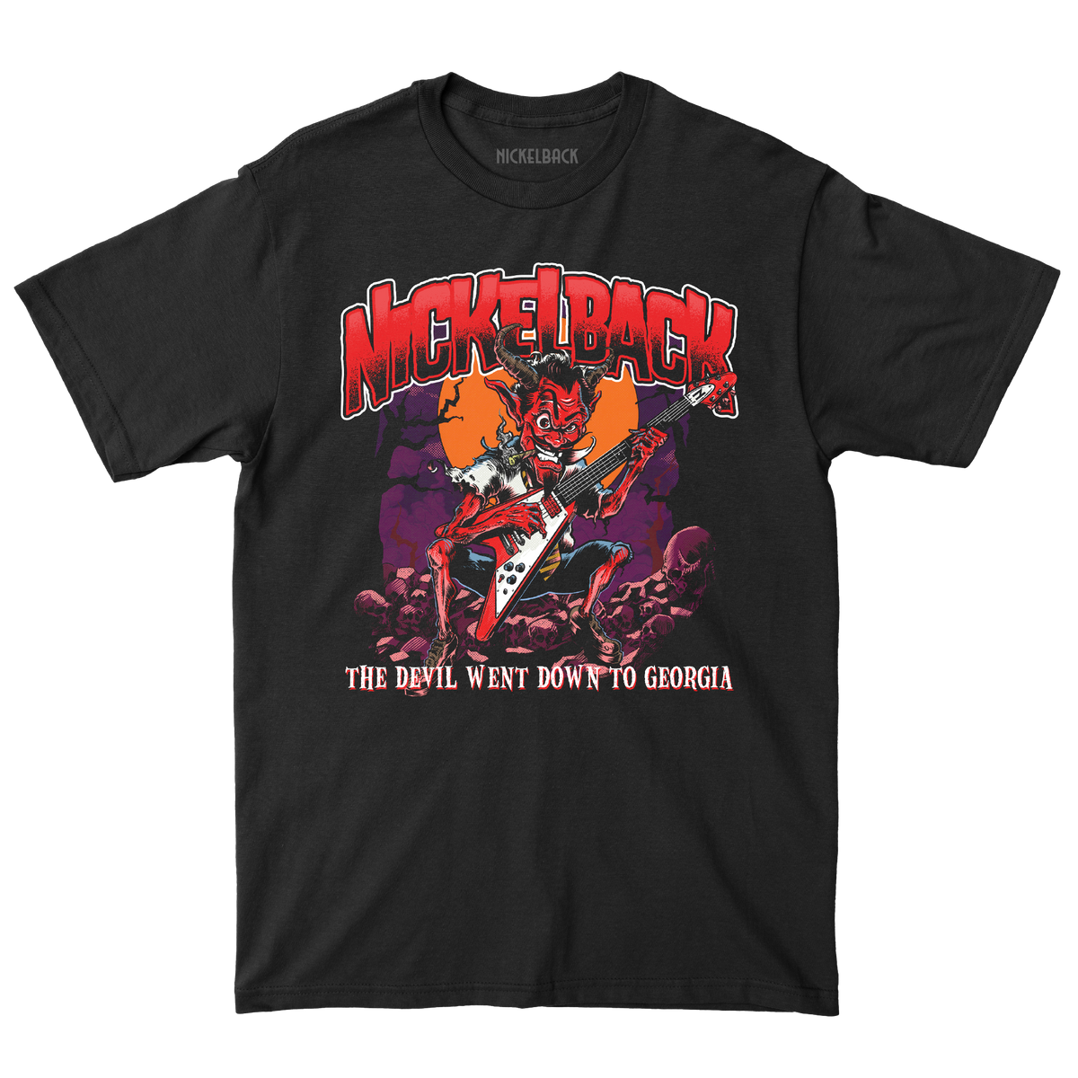 Devil Went Down Black Tee