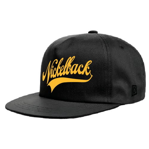 Dome Swash Yellow Logo Black Hat – Nickelback Official