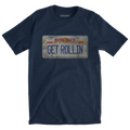 Get Rollin' Plate Navy Blue Tee