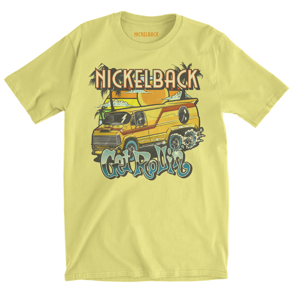 Get Rollin' Cover Pale Yellow Tee – Nickelback Official