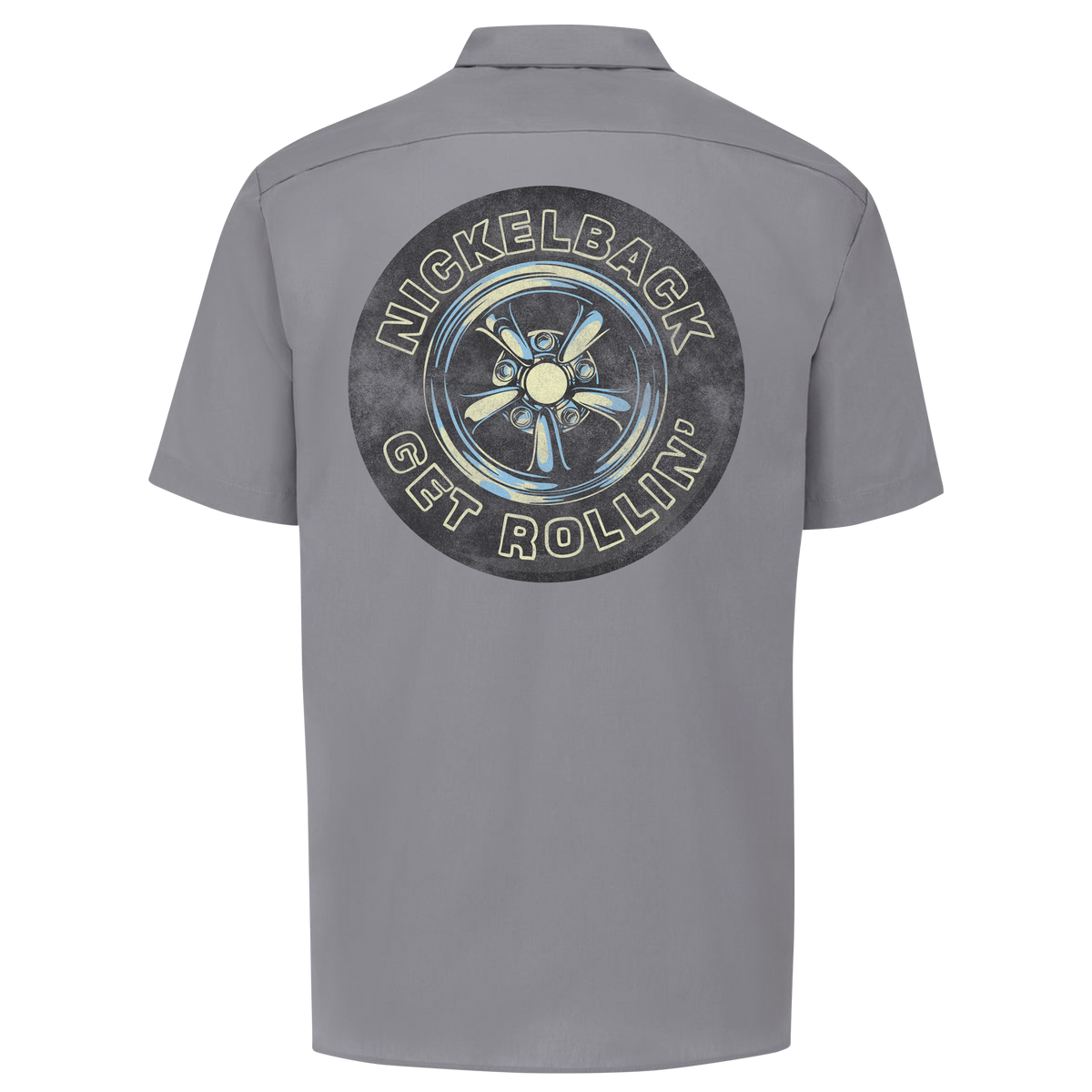 Get Rollin&#39; Tire Gray Work Shirt